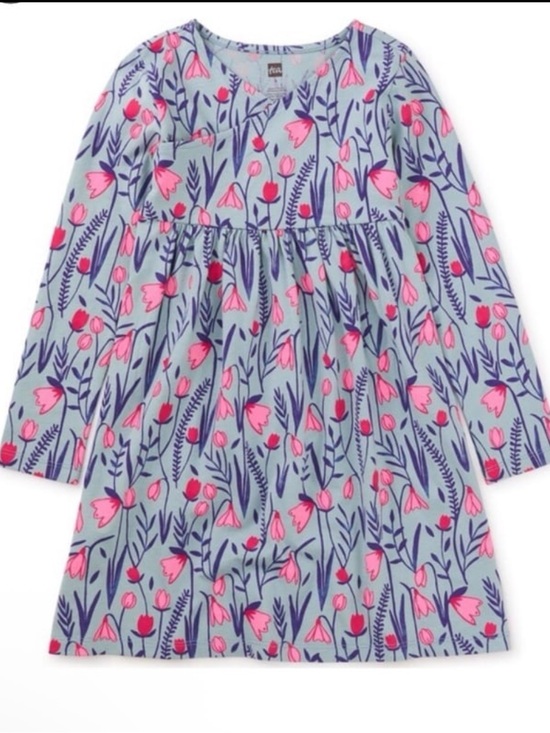 Tea Collection Other - Tea Collection Girls Floral Long Sleeve Dress Size 12